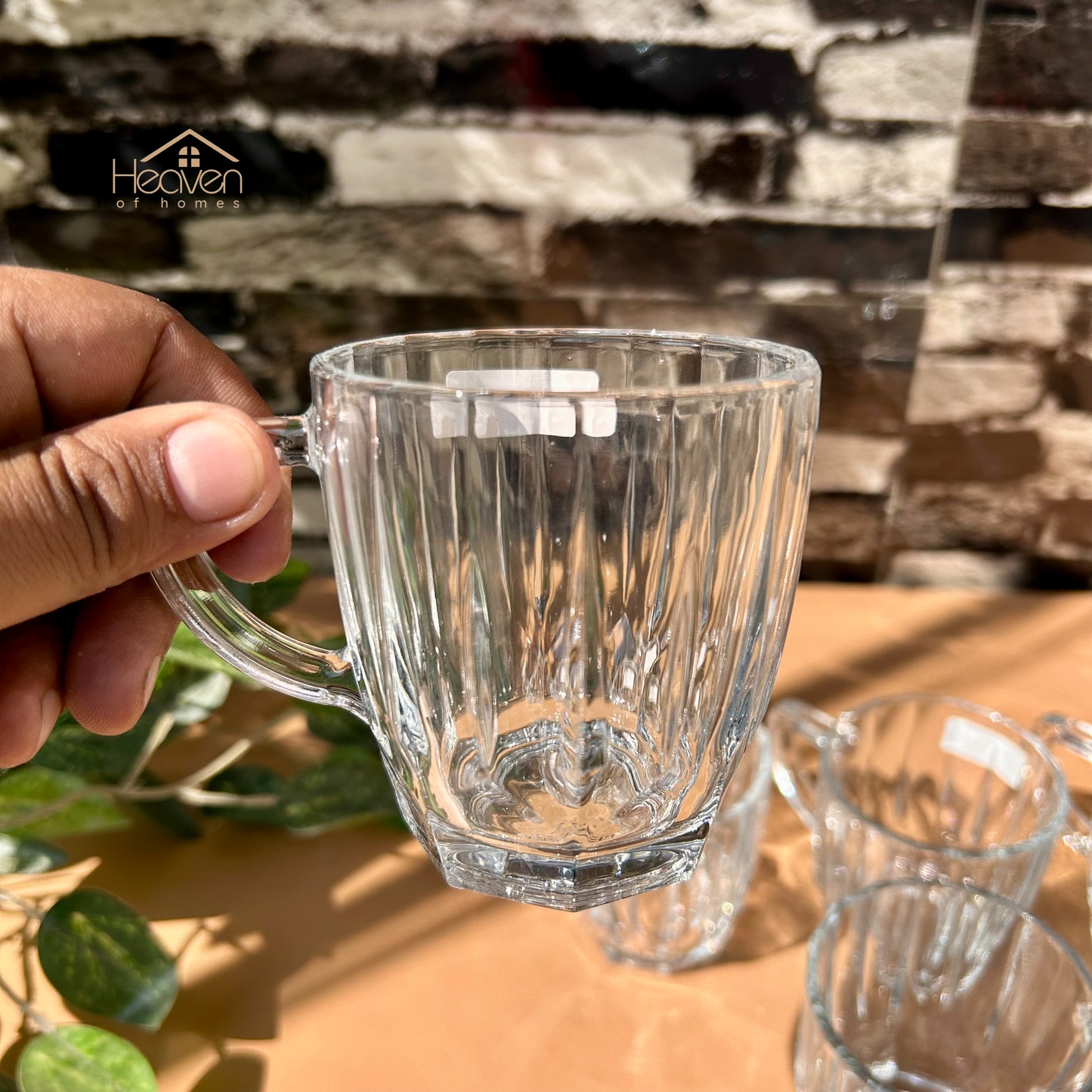 Delisoga® Set of 6 250ml Clear Glass Mug – ZB202-150