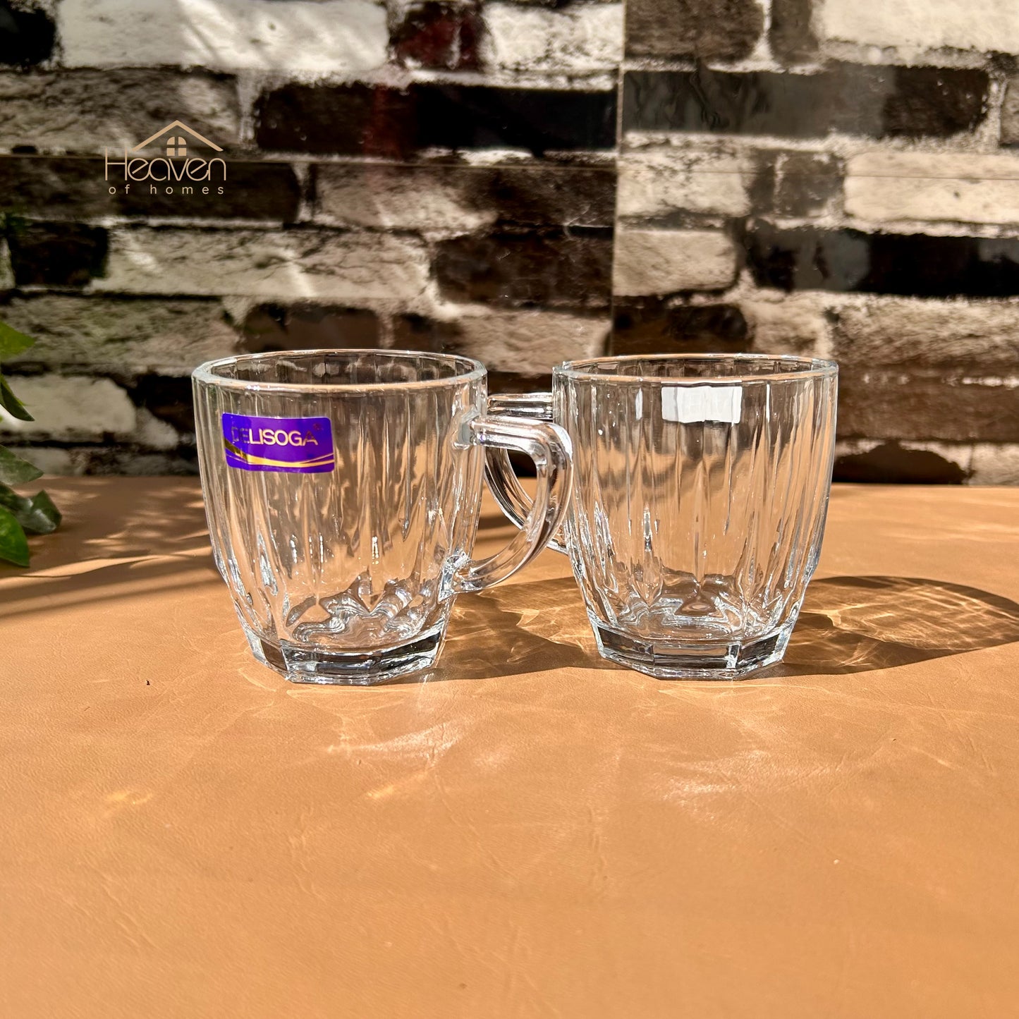 Delisoga® Set of 6 250ml Clear Glass Mug – ZB202-150