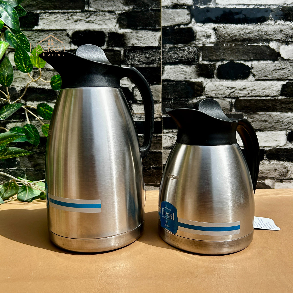 Capra® Stainless Steel Thermos Flask – 1L, 2L, 3L | Double Wall Vacuum Insulated Hot & Cold Water Bottle | 24-Hour Heat & Cold Retention | Premium Tea & Coffee Jug for Home & Office