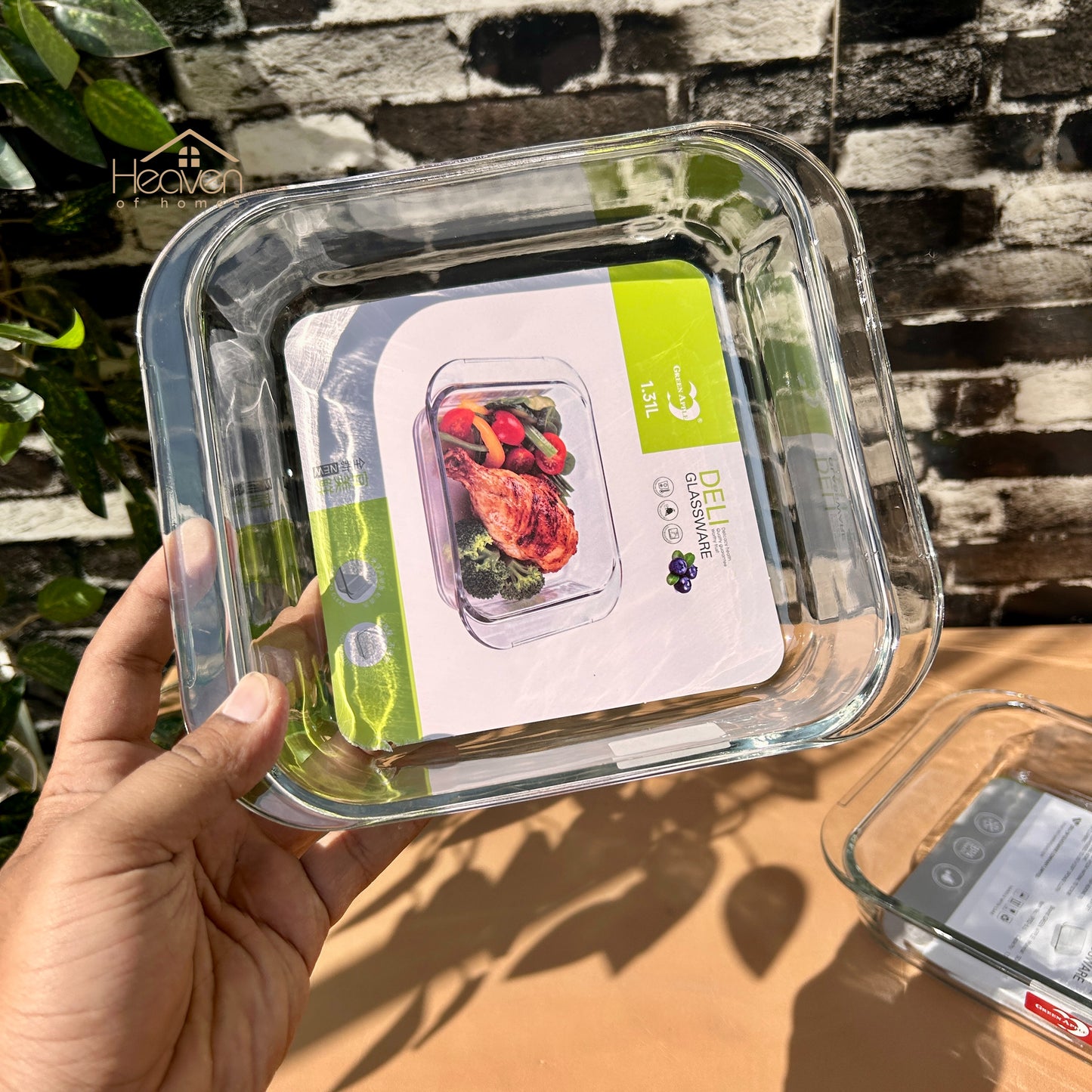 Deli® 2-Piece Clear Glass Dish Set – 1.31 L Multi-Purpose Kitchen & Tableware - P132-8.5