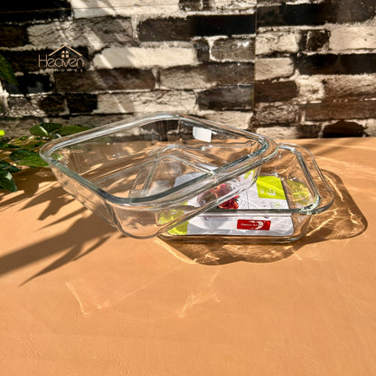 Deli® 2-Piece Clear Glass Dish Set – 1.31 L Multi-Purpose Kitchen & Tableware - P132-8.5