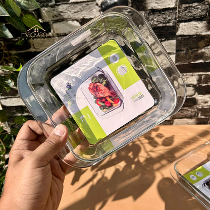 Deli® 2-Piece Clear Glass Dish Set – 910 ml Multi-Purpose Kitchen & Tableware - P132-8