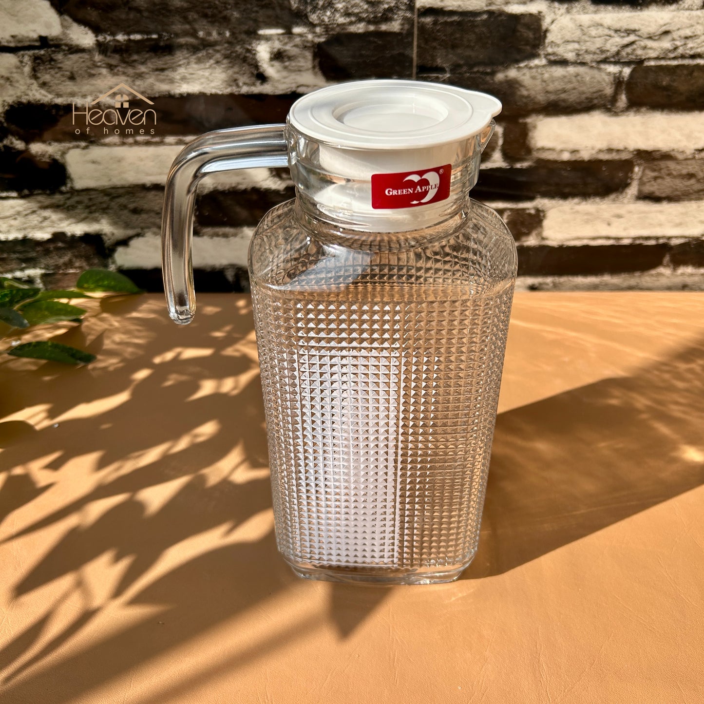 Deli® 1.74 Litre Clear Glass Oil Jug with Lid - Kitchen Storage & Serving Solution
