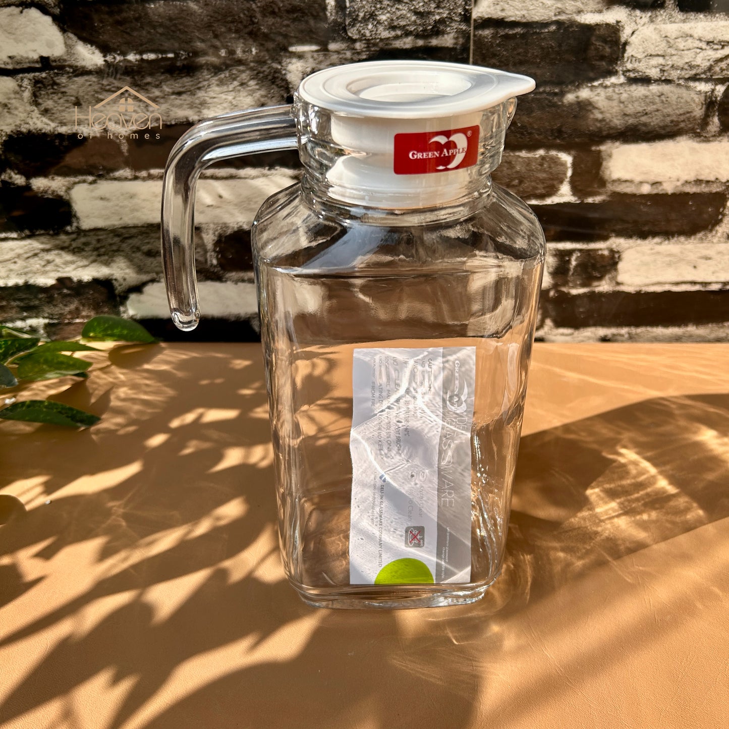 Deli® 1.74 Litre Clear Glass Oil Jug with Lid - Kitchen Storage & Serving Solution