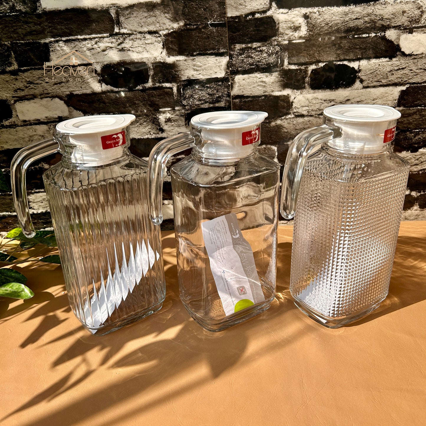 Deli® 1.74 Litre Clear Glass Oil Jug with Lid - Kitchen Storage & Serving Solution