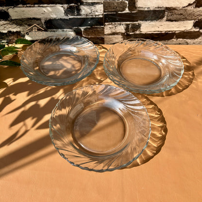 Delisoga® 6-Piece Clear Glass Soup Plate Set – Stylish Tableware for Everyday Use 9 Inches