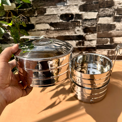 Heaven® Double-Body Stainless Steel Tiffin – Compact, Durable & Easy to Carry and Keeps Food Hot