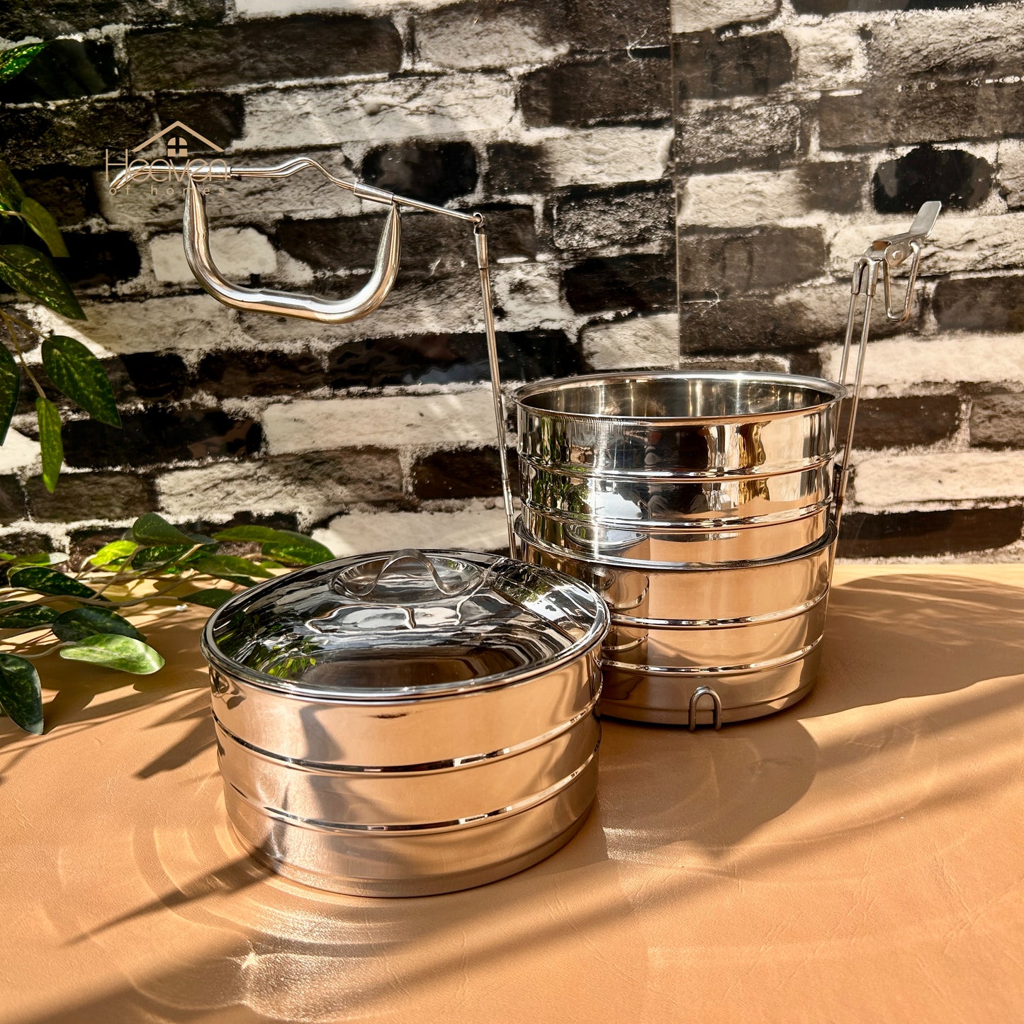 Heaven® Double-Body Stainless Steel Tiffin – Compact, Durable & Easy to Carry and Keeps Food Hot