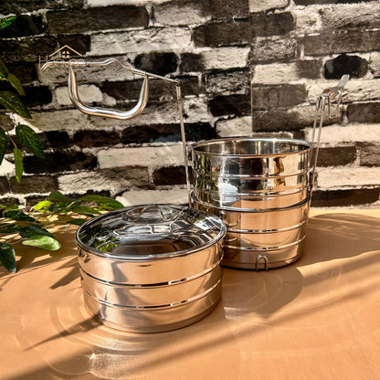 Heaven® Double-Body Stainless Steel Tiffin – Compact, Durable & Easy to Carry and Keeps Food Hot