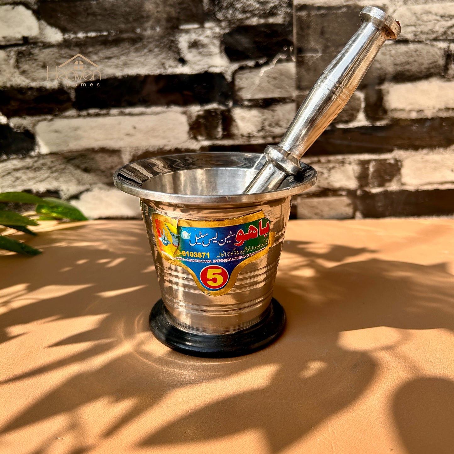 Heaven® Heavy Weight Stainless Steel Imam Dasta Mortar and Pestle – Perfect for Grinding Spices & Herb
