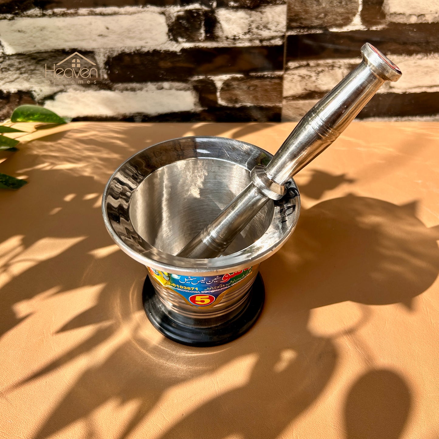 Heaven® Heavy Weight Stainless Steel Imam Dasta Mortar and Pestle – Perfect for Grinding Spices & Herb