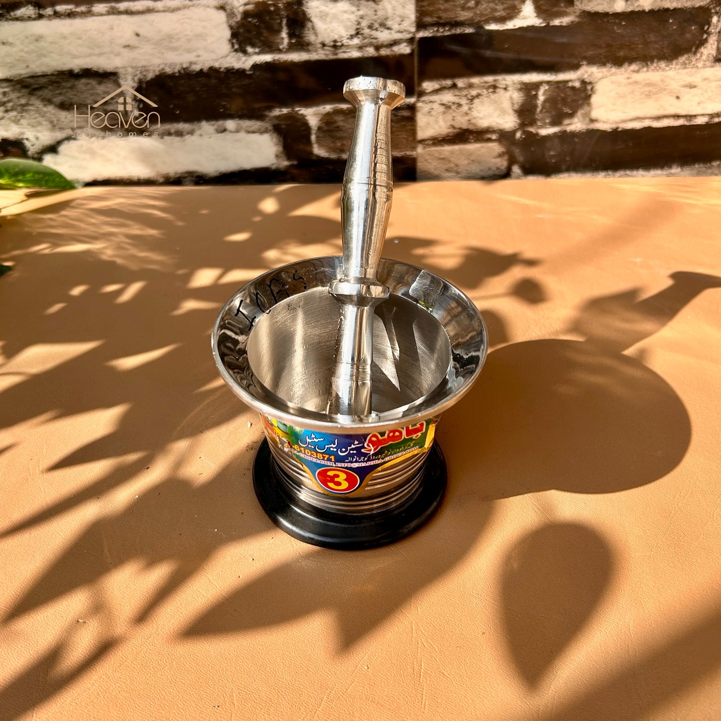 Heaven® Heavy Weight Stainless Steel Imam Dasta Mortar and Pestle – Perfect for Grinding Spices & Herb