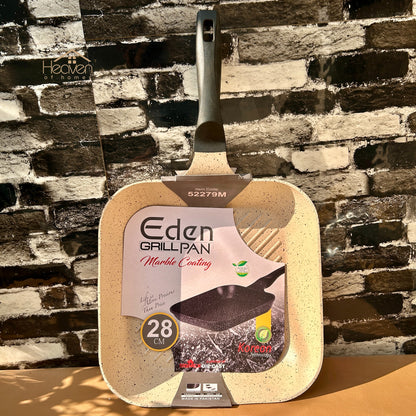 Heaven® Premium Silver Steel Grill Pan with Die-Cast Coating – Perfect for Steaks & Vegetables