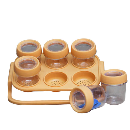 Heaven® Plastic Spice Jar Set with Airtight Lids | Durable & Space-Saving Kitchen Storage Containers Counter Top