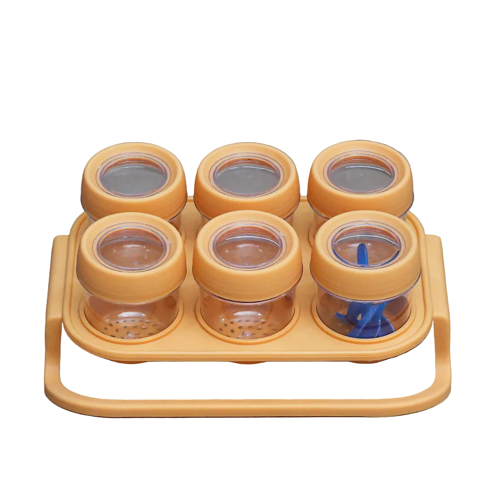 Heaven® Plastic Spice Jar Set with Airtight Lids | Durable & Space-Saving Kitchen Storage Containers Counter Top