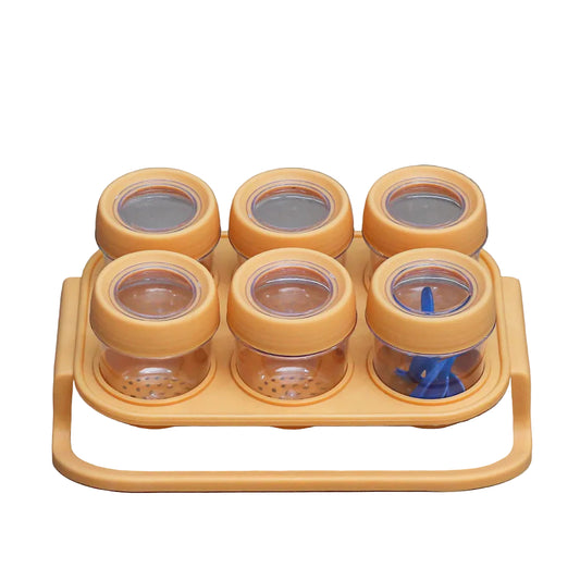 Heaven® Plastic Spice Jar Set with Airtight Lids | Durable & Space-Saving Kitchen Storage Containers Counter Top