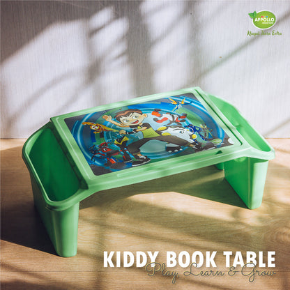 Kids Book Table with Sticker Laptop Table for Children Set of 3 - Heaven of homes