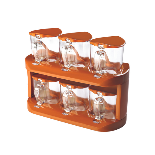 2-Tier Spice Rack Organizer – 6-in-1 Modular Countertop or Cabinet Storage Shelf
