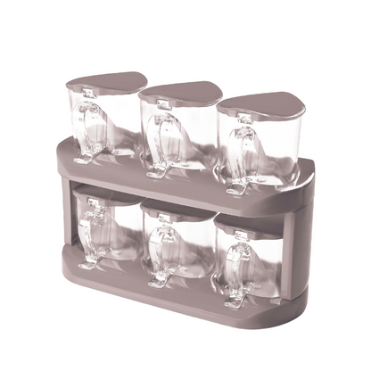 2-Tier Spice Rack Organizer – 6-in-1 Modular Countertop or Cabinet Storage Shelf