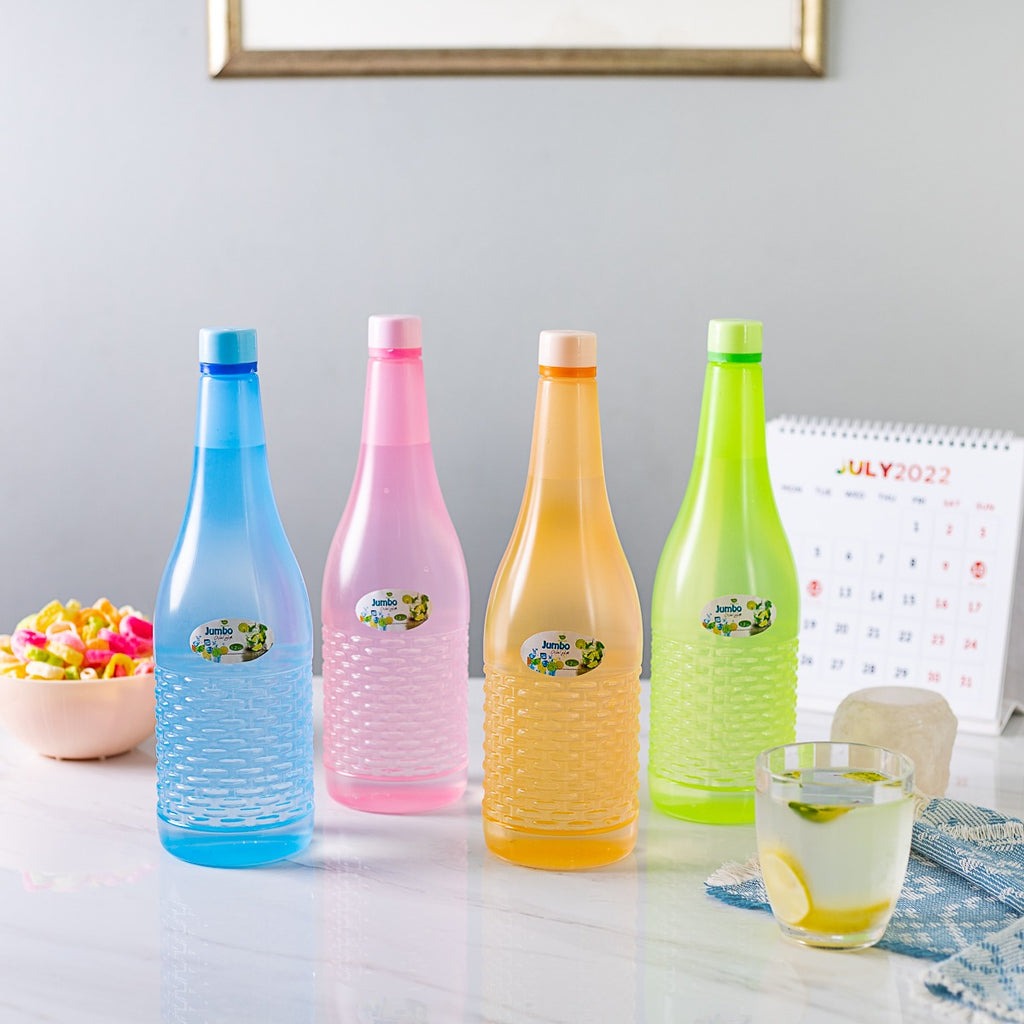 Jumbo Water Bottle 1.2 Litres Multi Color Fridge Bottles - Heaven of homes