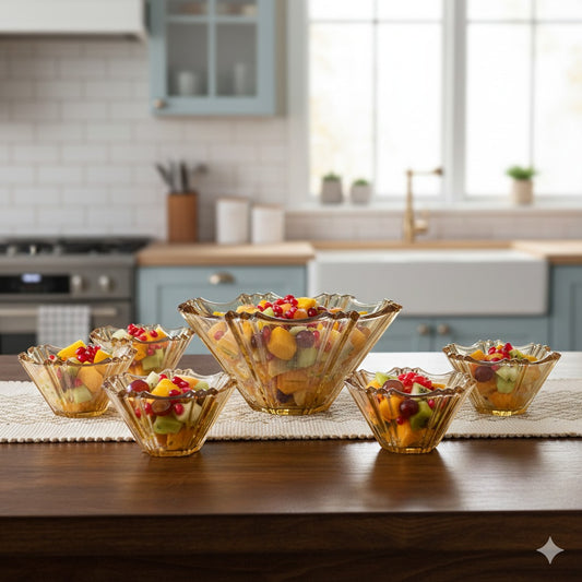 Deli® Premium 7-Piece Fruit Set – Stylish Serving Bowls - DSW2047-L7HA