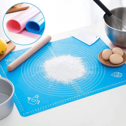 Heaven® Silicone Baking Mat, Non-Stick Pastry & Dough Rolling Mat, Extra Large Roti & Pizza Making Sheet with Measurements, Non-Slip & Heat Resistant, 40 × 50 cm