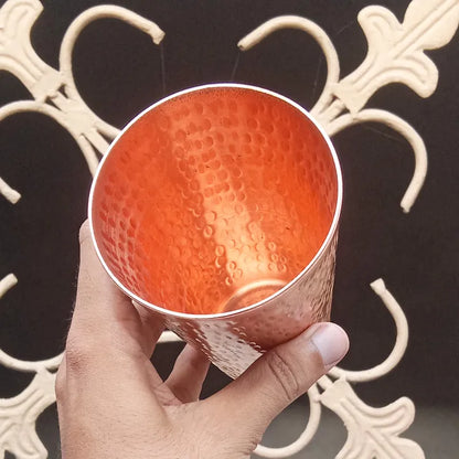 Heaven® Pure Copper Glass 400ml – Handmade Ayurvedic Drinking Cup | Durable Copper Build