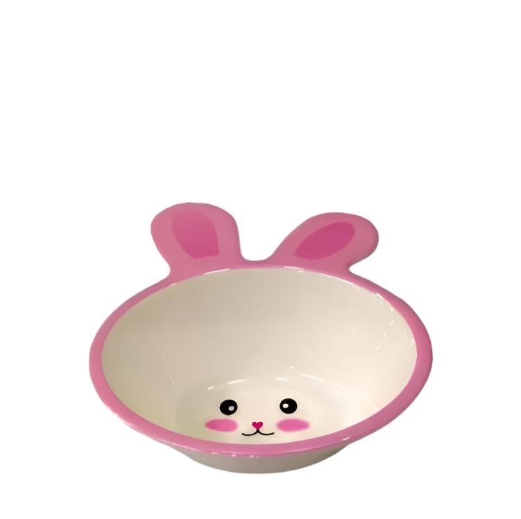 Set of 4 Heaven Melamine Rabbit-Shaped Kids Bowl – Multi-Color, 6.5" x 5" x 2" Deep | Durable & Fun for Mealtime - Heaven of homes