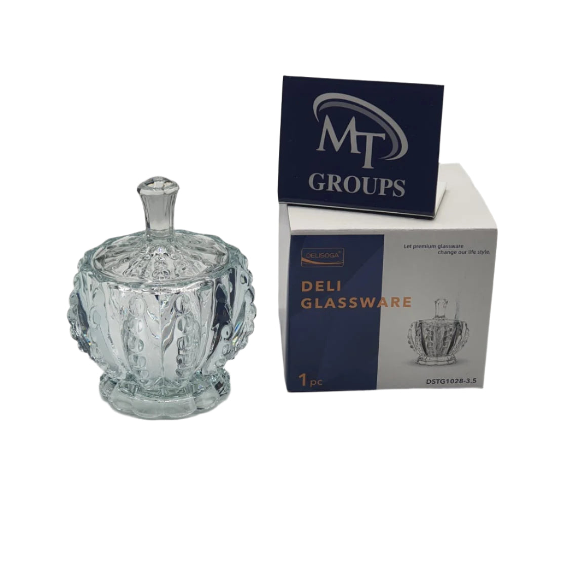 Delisoga® Set of 2 Glass Candy Jar – Elegant Transparent Storage Container for Sweets & Snacks - Heaven of homes - Sale Pakistan