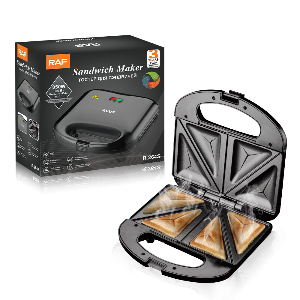 RAF™ Electric Sandwhich Maker 850 Watts Non Stick Coated - Heaven of homes