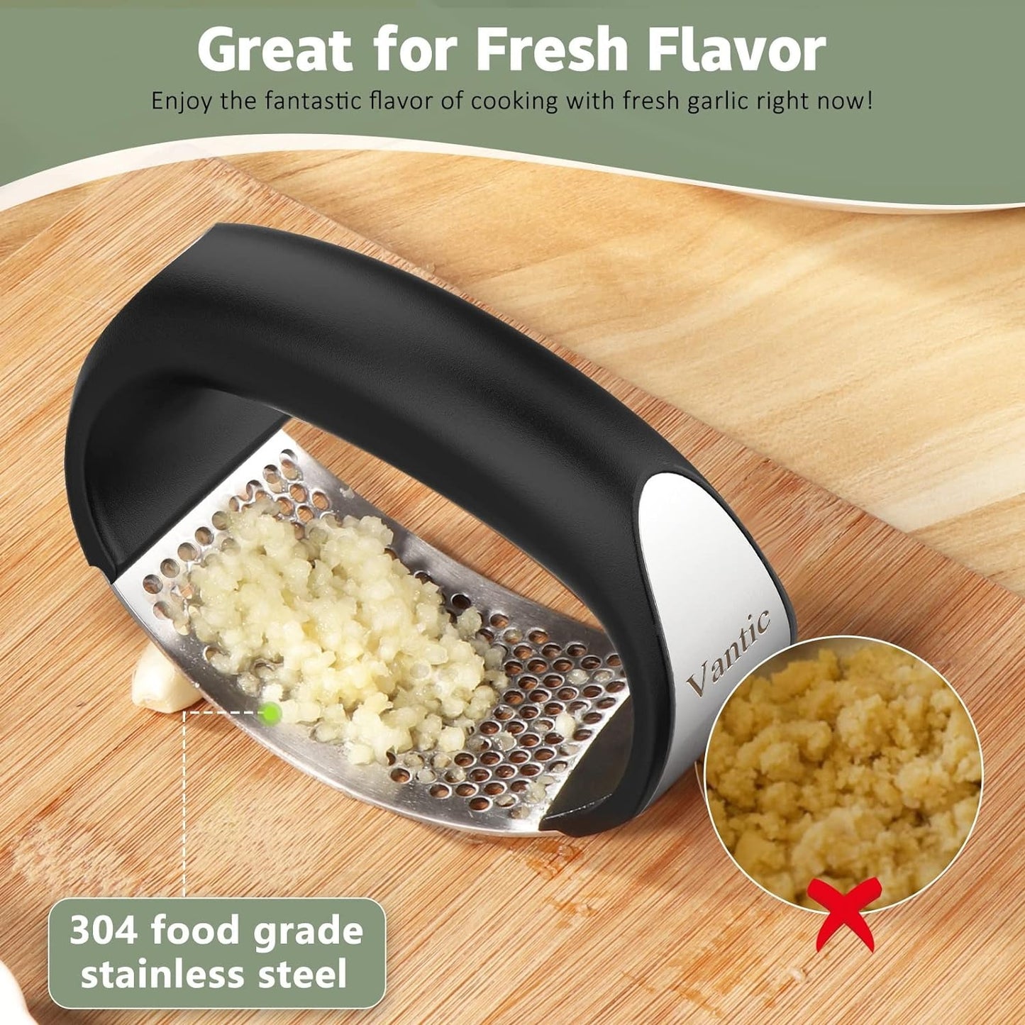 Garlic Press Manual Garlic Masher Hand Garlic Chopper - Heaven of homes