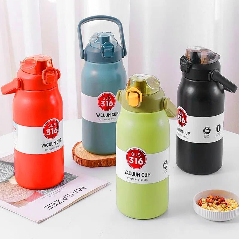 Stainless Steel Sports Vacuum Flask Temperature Control Water Bottle Hot Cold Vacuum Flasks Thermos Smart Thermos - Heaven of homes