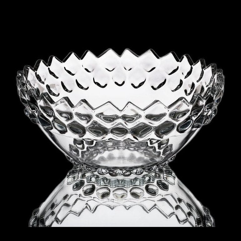 Royal Glass Serving Bowl Center Table Deep Bowl 10 Inches - Heaven of homes