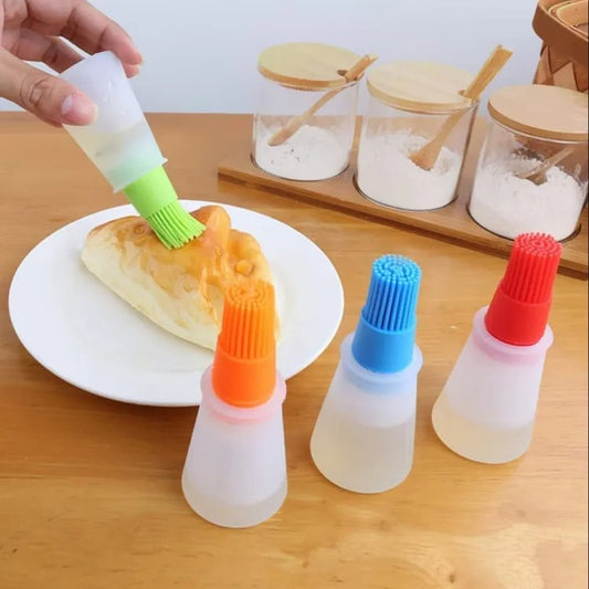 Eco-Friendly Silicone Cooking Oil Bottle with Basting Brush - Heaven of homes