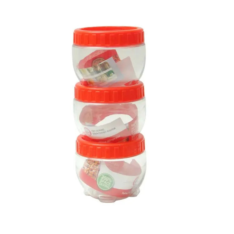 Pack Of 6 - Red Interlock Container - Heaven of homes