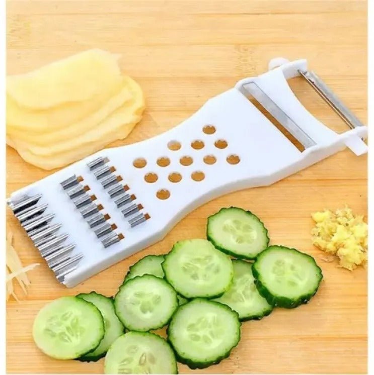 5 In 1 Cucumber Carrot Potato Slicer Peeler Grater Fruit Vegetable Cutter Multipurpose Julienne Stainless Steel - Heaven of homes