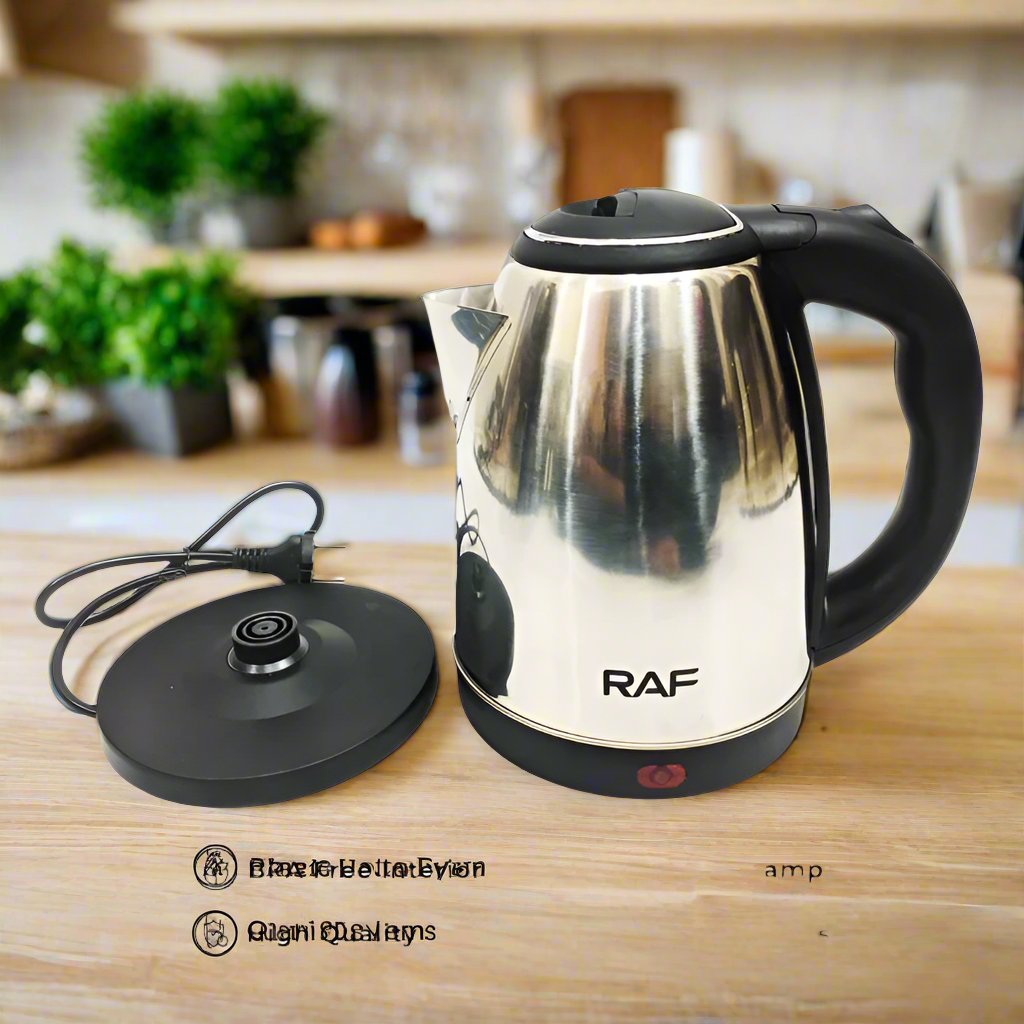 RAF™ Automatic Electric Kettle 2 Litre Capacity Stainless Steel - Heaven of homes