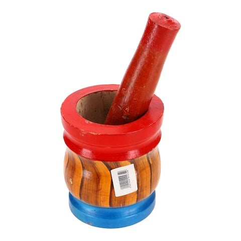 Wooden Imam Dasta Hawan Dasta Mortar And Pestle Manual Grinding for Herbs, Garlic, Walnut Spices and Kitchen Essentials - Heaven of homes