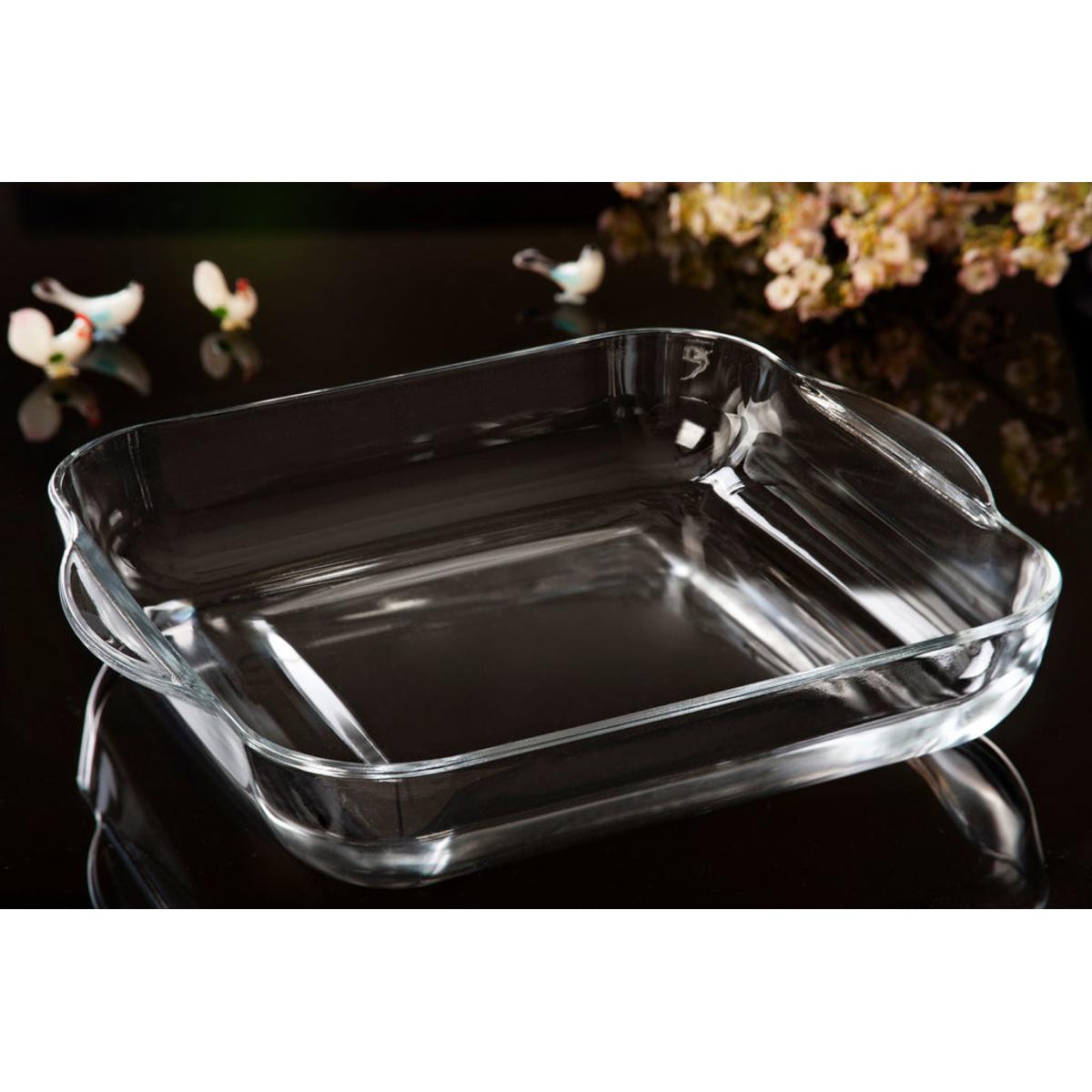 Set of 2 Square Baking Dishes Clear Glass Serving & Baking Dish 2 Pieces - Heaven of homes