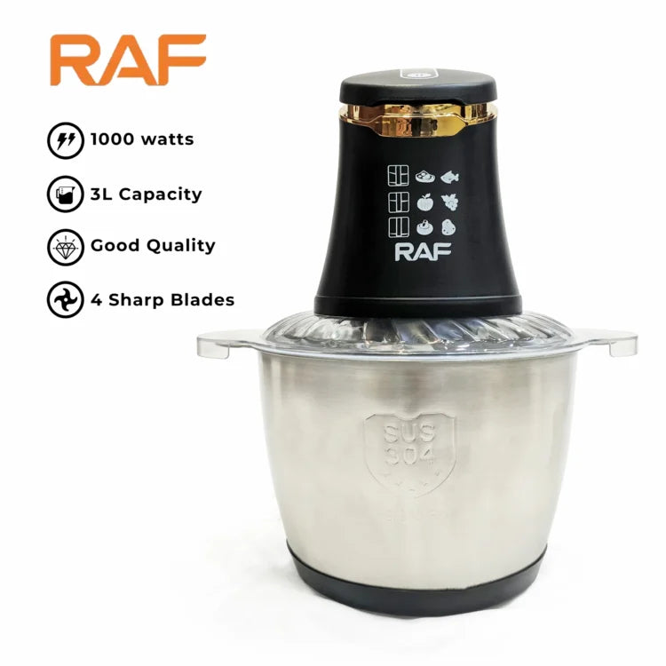 RAF™ Electric Food Processor & Meat Chopper with 2 Speed 3 Litre Capacity - Heaven of homes