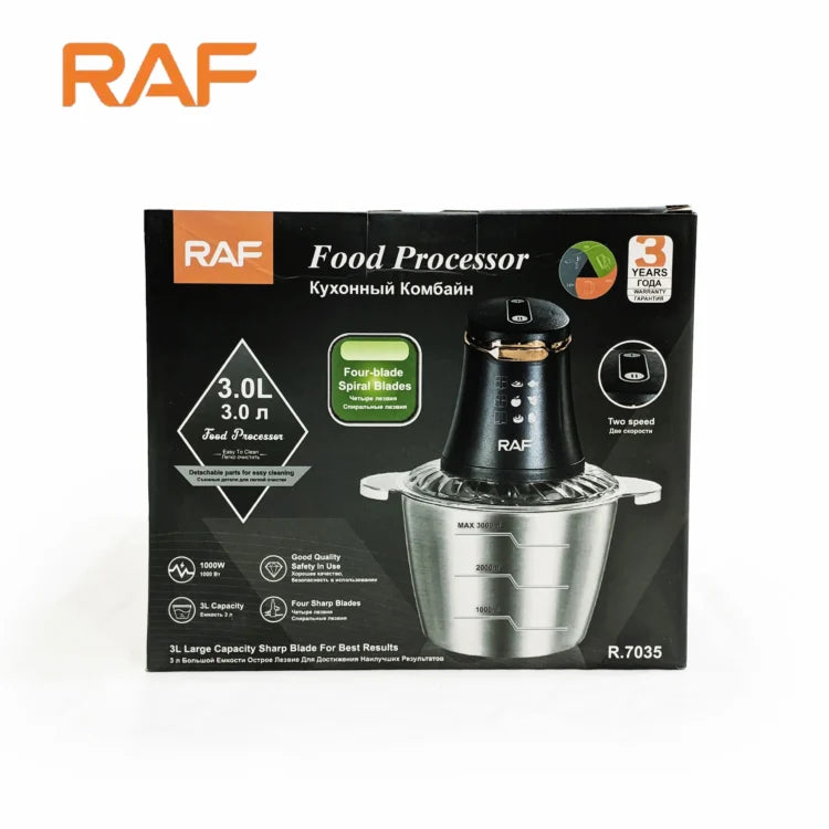 RAF™ Electric Food Processor & Meat Chopper with 2 Speed 3 Litre Capacity - Heaven of homes