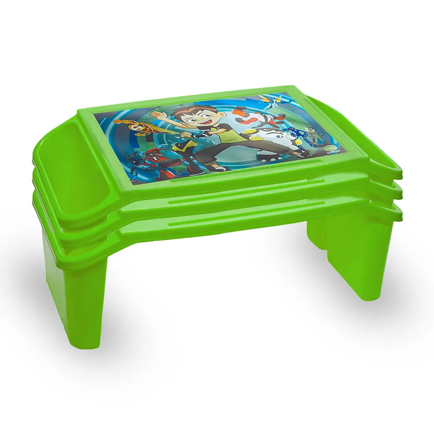 Kids Book Table with Sticker Laptop Table for Children Set of 3 - Heaven of homes