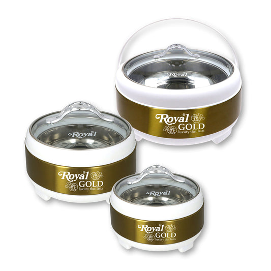 Heaven® Gold Hotpot Set – 3 Sizes (Small, Medium, Large) – Elegant Cookware Collection