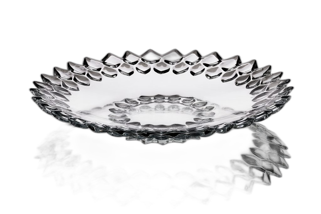 Yaqout Glass Serving Dish 12 Inches Imported - Heaven of homes