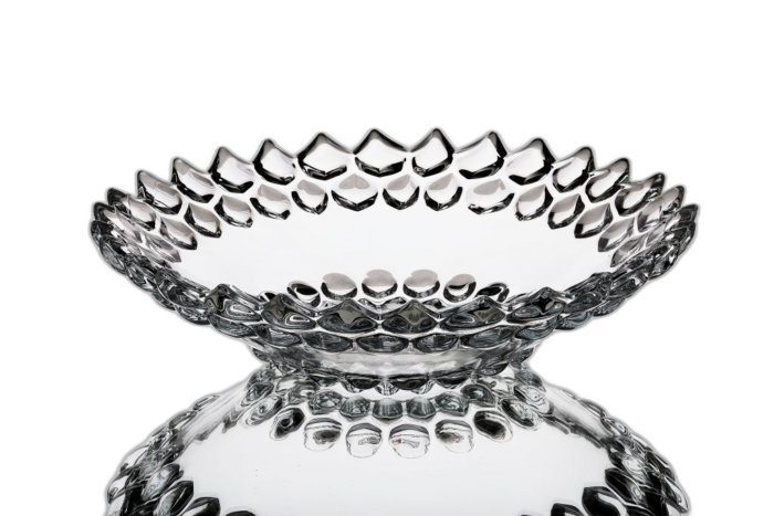 Yaqout Glass Serving Platter Center Table Shallow Bowl 11.5 Inch - Heaven of homes