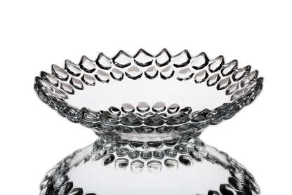 Yaqout Glass Serving Platter Center Table Shallow Bowl 11.5 Inch - Heaven of homes