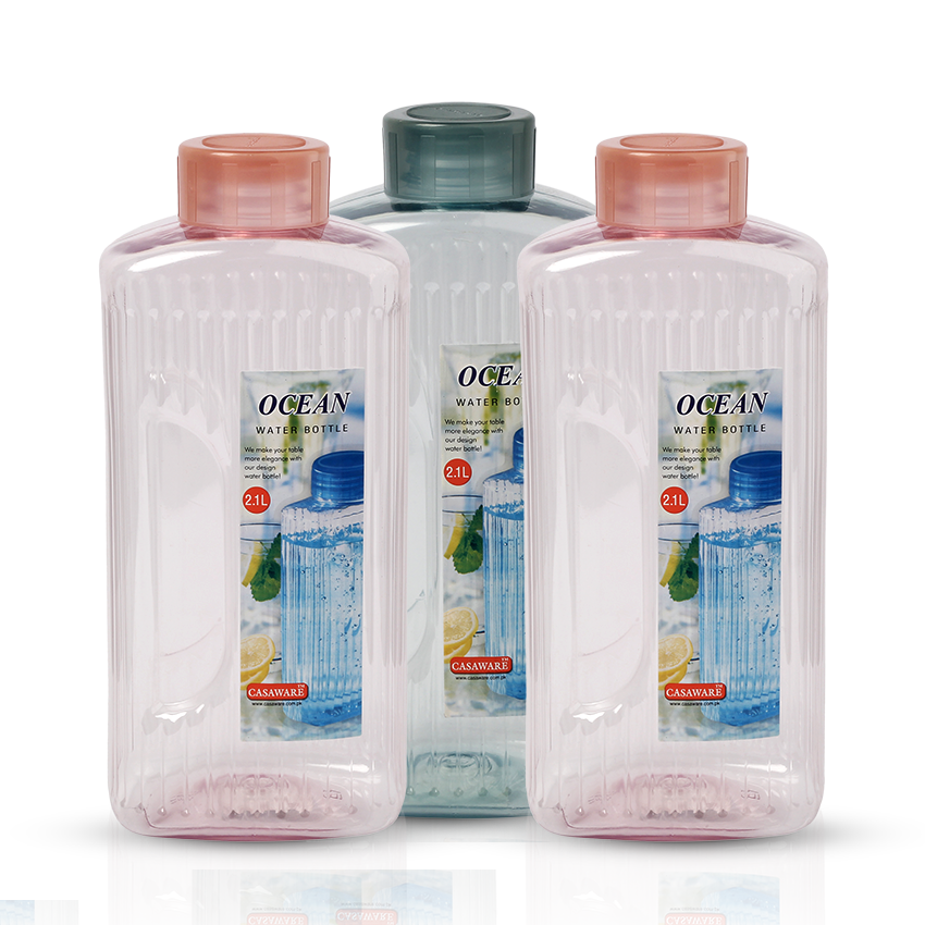 Ocean Set of 3 Fridge Water Bottles-2.1 Litre Capacity - Heaven of homes