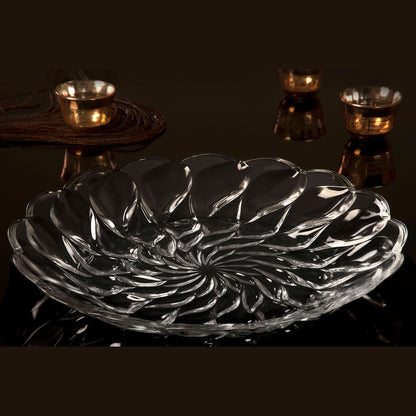 Florence Glass Serving Dish 12 Inches Imported - Heaven of homes