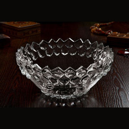 Royal Glass Serving Bowl Center Table Deep Bowl 10 Inches - Heaven of homes