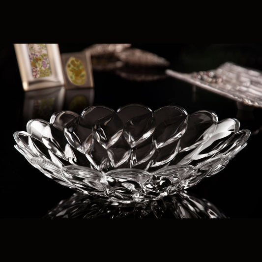 Florence Glass Serving Platter Center Table Shallow Bowl 11.5 Inch - Heaven of homes